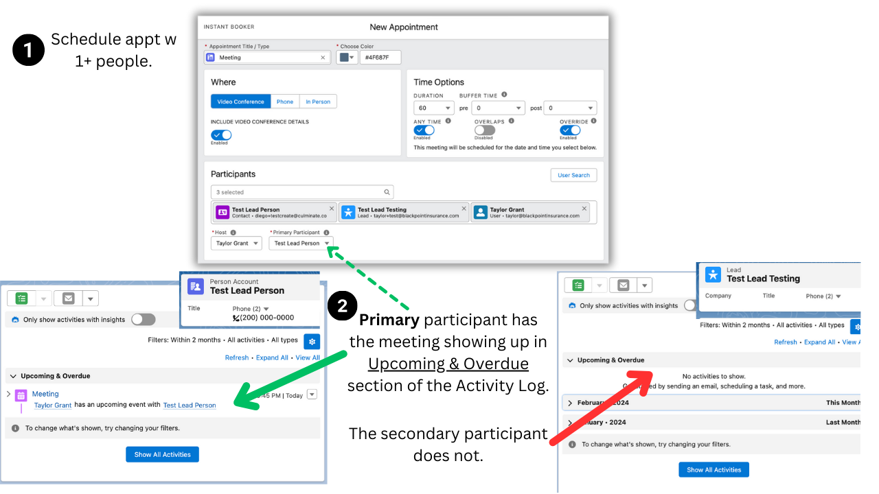 Show appointments in Activity Logs of all participants